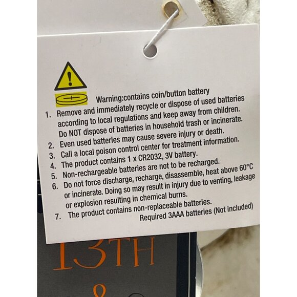 13Th & Elm LED Flickering Skull Candle Holder Light-Up Halloween Large New - Picture 6 of 11